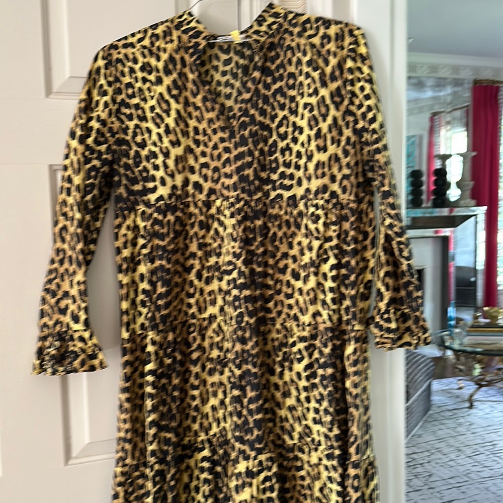 Ganni animal print maxi dress. Excellent condition